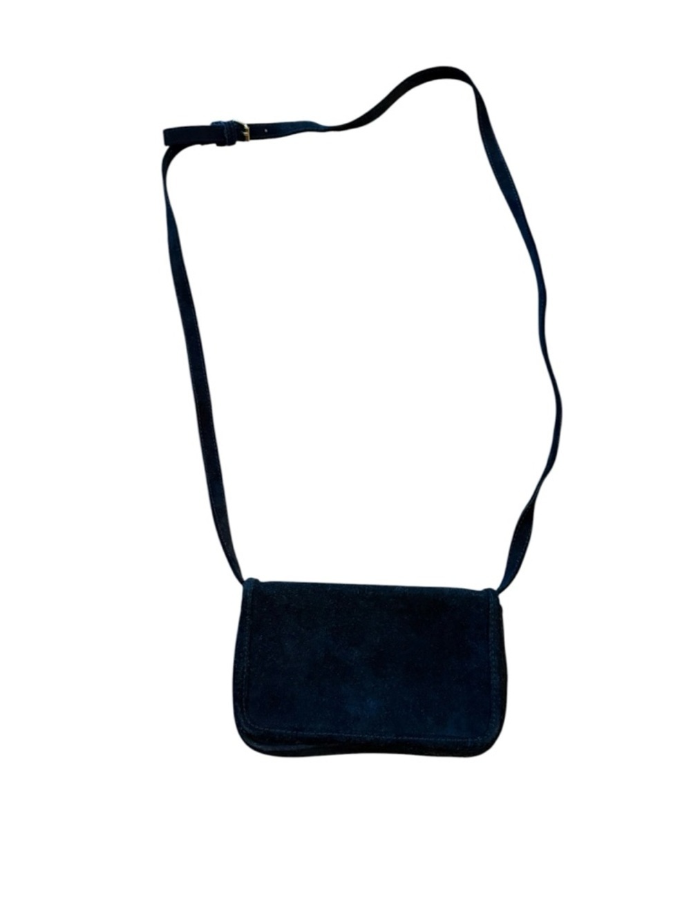 Black Suede Crossbody Bag for Women